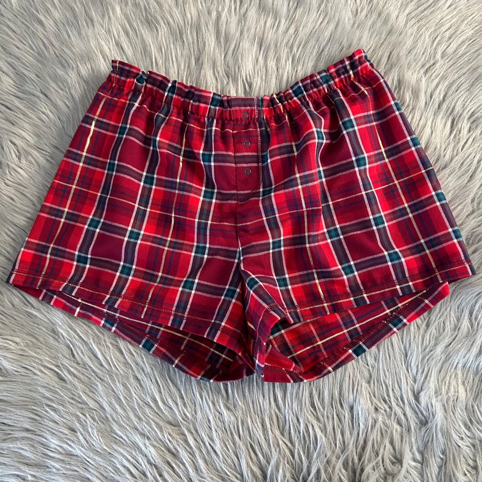 Sugar & Jade Plaid Pajama Shorts Girls Size Xl 16/18 Red Pajamas Pjs